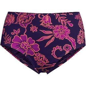 Land's End Plus Standard full cover bikini bottom control blackberry floral Var